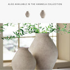 Signature Design by Ashley Hannela 12" Modern Distressed Polyresin Vase, Antique Tan