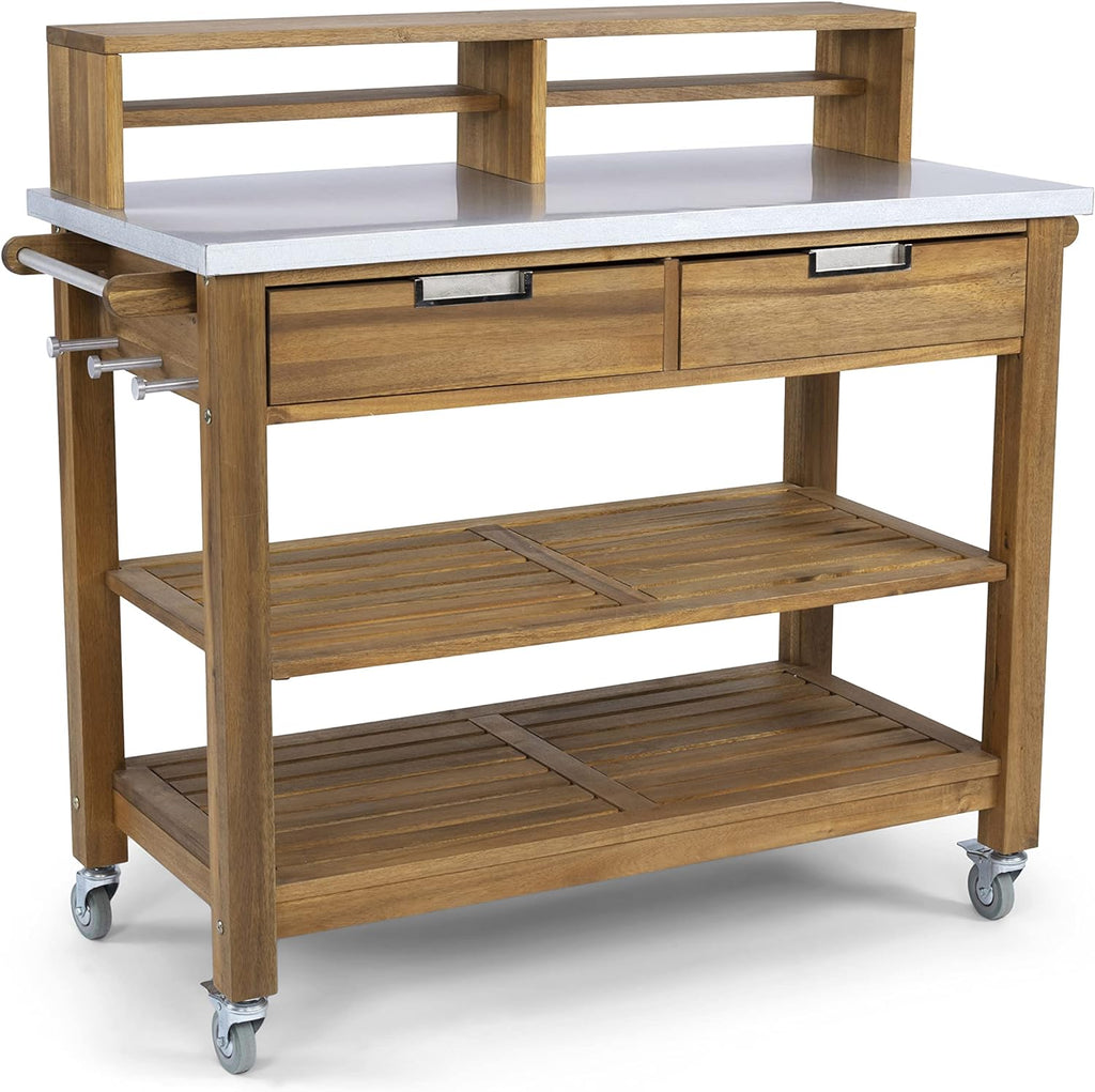 Homestyles Maho Golden Teak Potting Bench