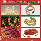 Set of 6 Rope Winder, Strong & Hangable Light & Cord Wind Up Christmas Light Storage for Organizing Christmas Lights & Electric Cords, Each Holds Up to 98 ft (Red, 7inch x 8inch)
