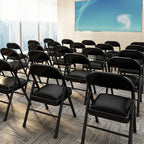 Folding Stools -Metal Chairs,Commercial Event Seat,Heavy Duty All Steel Frame,for Home,Office,Wedding, Banquets(1-Pack)(Green)