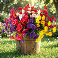 Artificial Flowers for Outdoors, 12 Bundles Fake Plants for Outside Decoration, UV Resistant No Fade, Realistic High End Silk Plastic Morning Glory for Planter Porch Patio Yard