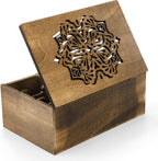 WRINGKIT Tea Bag Organizer Storage Box, Wood, 9 Compartments | Tea Chest Containers with Floral Carved Lid, Tea Holder Box for Assorted Spice Packets, Home Decor, Multi-Functional Storage