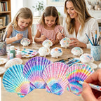 30PCS Natural White Scallop Shells, 2.5-3 Inch Seashells for Craft, Beach Decor, Candle Holder, Home Decorations, Air Plant Holder, Succulent Planter, Fish Tank Ornaments, Wedding Party Supplies