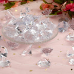 2 Pounds of 25 Carat Clear Acrylic Diamonds - Big Diamonds for Table Centerpiece Decorations, Wedding Decorations, Bridal Shower Decorations