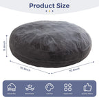 MAXYOYO Bean Bag Chair for Adults, Large 6 ft Bean Bag Chair with Foam Filling, Ultra Soft Fur Lazy Sofa for Living Room Bedroom, Machine Washable Cover