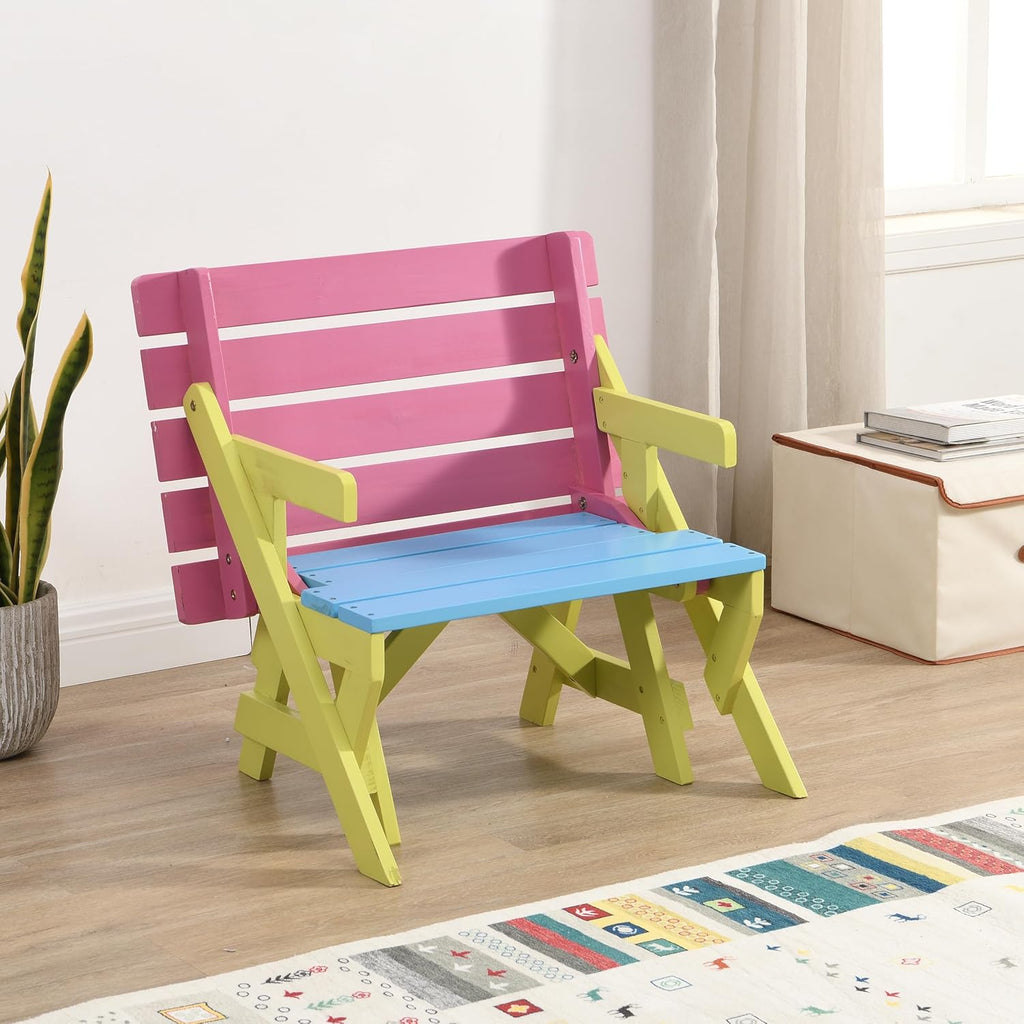 Multi Functional ARM Chair,Table+ 2 Benches (All in one)