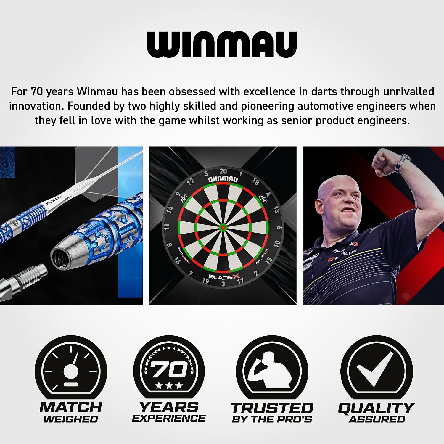 WINMAU Man Cave Complete Dartboard Cabinet Set