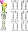 Mumufy 12 Pcs Acrylic Glass Bud Vases for Centerpiece Christmas Clear Plastic Bud Vase Crystal Acrylic Vase Small Break Resistant Flower Vase for Rose Home Decoration(Elegant,2.56 x 6.69 Inch)