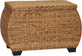 Household Essentials Large Curved Wicker Storage Chest with Liner | Water Hyacinth, Natural