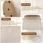 Ceramic Scroll Planter 6.5 Inch Chinoiserie Floral Vase with Drainage Holes Vintage Flower Vase Flower Pot Rustic Ceramic Pots for Indoor Plants Garden Home Bookshelf Decor (Pure White)