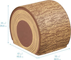 ECR4Kids SoftZone Tree Log Quarter Seat, 14in, Kids Bench, Chocolate