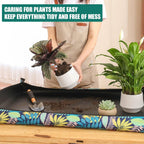 Plant Repotting Mat for Plants, Gardening Hand Tools for Gardeners, Oxford Printed Cloth, 29.5x29.5in(75x75cm)