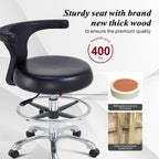 Ergonomic Home Office Desk Chair - Adjustable Task Chair with Lumbar Support, Foot Ring and Rolling casters for Computer,Hospital,Clinic,Dental Hygienist
