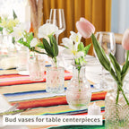 Glass Bud Vases in Bulk Set of 30 Pcs,Small Glass Vases for Flowers as Wedding Centerpieces for Tables,Clear Flower Vases Suitble for Wedding Decorations,Christmas Home Decor (Clear, 30 pcs)