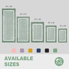 CozeCube Bath mats for Bathroom Non Slip, Fluffy Absorbent Microfiber Bath mat Washable, Aesthetic Bathroom Rugs, Small Sage Green Bath mat, Sage Green, 24" x 16"