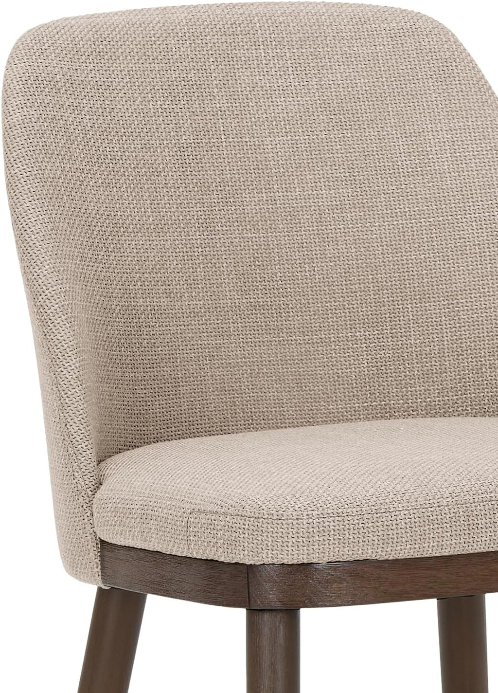 Upholstered Dining Chairs Set of 4 - Modern Dining Room Chairs, Mid-Back Restaurant Kitchen Chairs with Wooden Legs, Camel