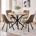 Dining Chairs Set of 4, Modern Boucle Upholstered Kitchen Chairs [Cut-Out Design] for Dining Living Room Restaurant
