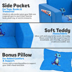 2-in-1 Flip-Out Toddler Couch – Kids Couch Fold Out Convertible, Toddler Chair Comfy Soft Foam, Kids Sofa/Kid Couch for Reading, Play & Nap, Toddler Sofa Chair for Bedroom & Playroom