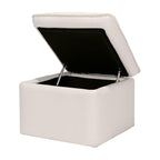 Babyletto Cali Storage Ottoman in Performance Cream Eco-Weave, Water Repellent & Stain Resistant, Greenguard Gold Certified and CertiPUR-US® Certified