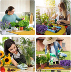 39"x31" Orange Thickened Repotting Mat for Plant Transplanting, Waterproof Tray for Potting Soil Mess Control, Portable Gardening Mat with Protective Gloves, Best Gift for Gardeners