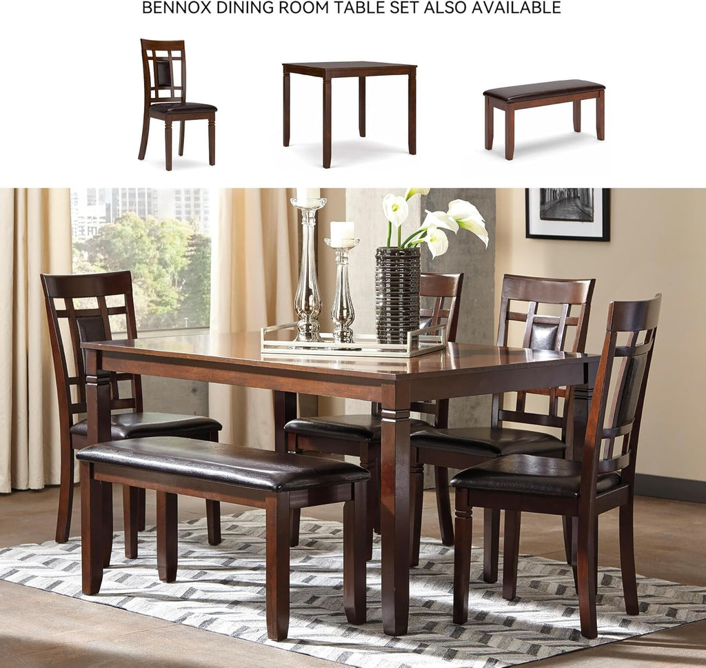 Signature Design by Ashley Bennox 5 Piece Counter Height Dining Set, Includes Table & 4 Barstools, Brown
