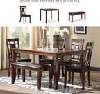 Signature Design by Ashley Bennox 5 Piece Counter Height Dining Set, Includes Table & 4 Barstools, Brown