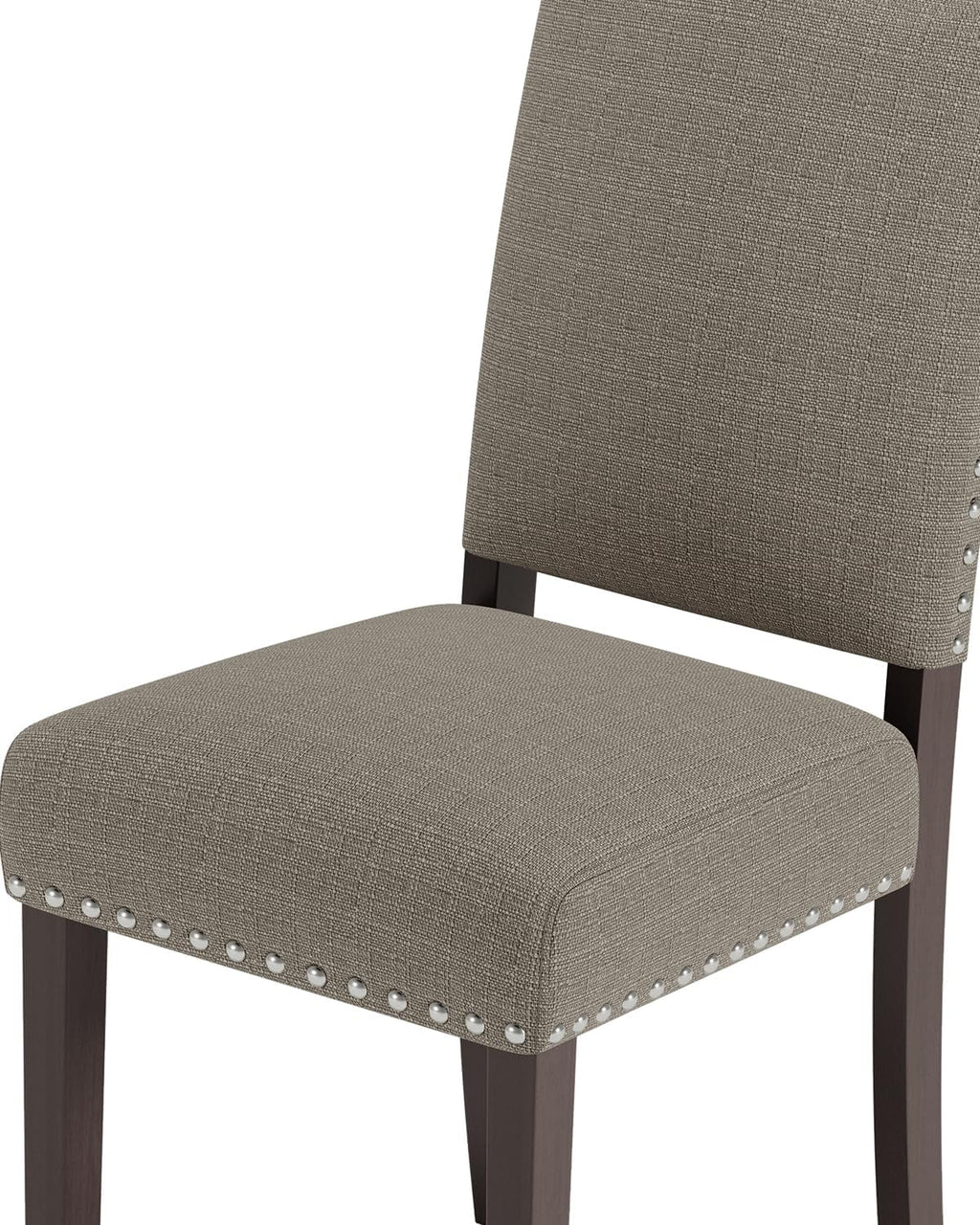 Upholstered Dining Chairs Set of 6 with Thickened Seat Cushion, Wooden Mid-Century Modern Fabric Farmhouse Kitchen Chairs for Dining Room Living/Restaurant/Reading Room