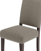 Upholstered Dining Chairs Set of 6 with Thickened Seat Cushion, Wooden Mid-Century Modern Fabric Farmhouse Kitchen Chairs for Dining Room Living/Restaurant/Reading Room