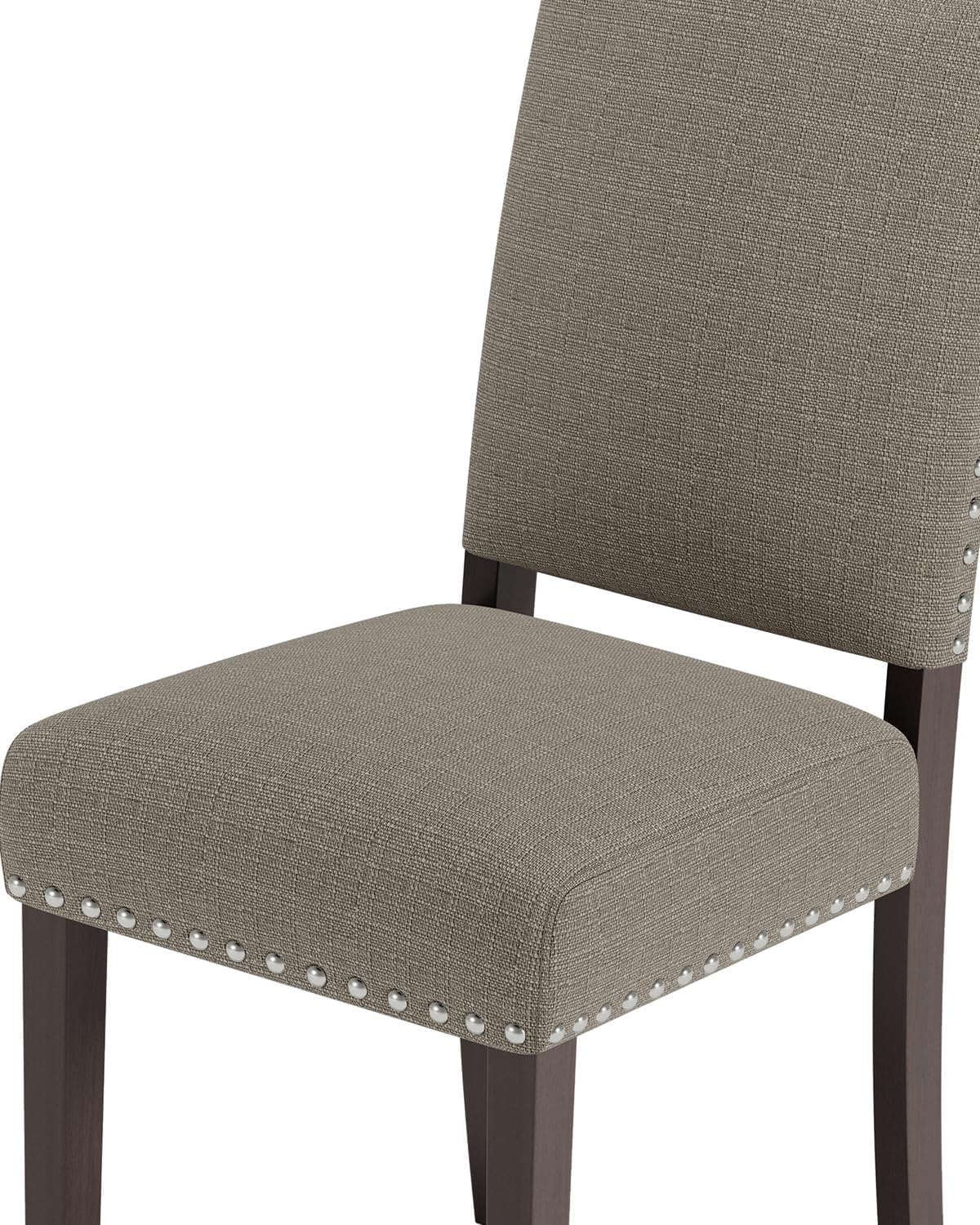 Upholstered Dining Chairs Set of 6 with Thickened Seat Cushion, Wooden Mid-Century Modern Fabric Farmhouse Kitchen Chairs for Dining Room Living/Restaurant/Reading Room