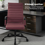 Office Desk Chair Leather, Conference Room Chairs with Wheels, Modern Executive Computer Guest Chairs with Arms.