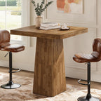Tribesigns 39.4" H Square Bar Table, Industrial High Top Pub Cocktail Table, Wooden Home Bar Unit for Bistro, Kitchen, Dining Room, Coffee, Small Space (Table Only)