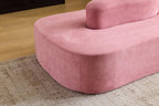 OmySalon 71.6'' Double-Sided Plush Waiting Room Bench, Fully Assembled, Seating for 4-6 People, Lobby Furniture for Beauty Salon, SPA & Office Lobby, Pink