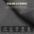 Bean Bag Chairs for Adults, Memory Foam Couch Sofa Chair,One-piece Foam Padding,Cozy Corduroy Material Bean Bag Chair,Bean Bag Sofa for Reading in Bedroom Living Room and Dorms,Gray