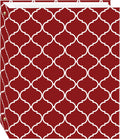 Magnetic Self-Stick 3-Ring Photo Album 100 Pages (50 Sheets), Elegant Diamonds Design