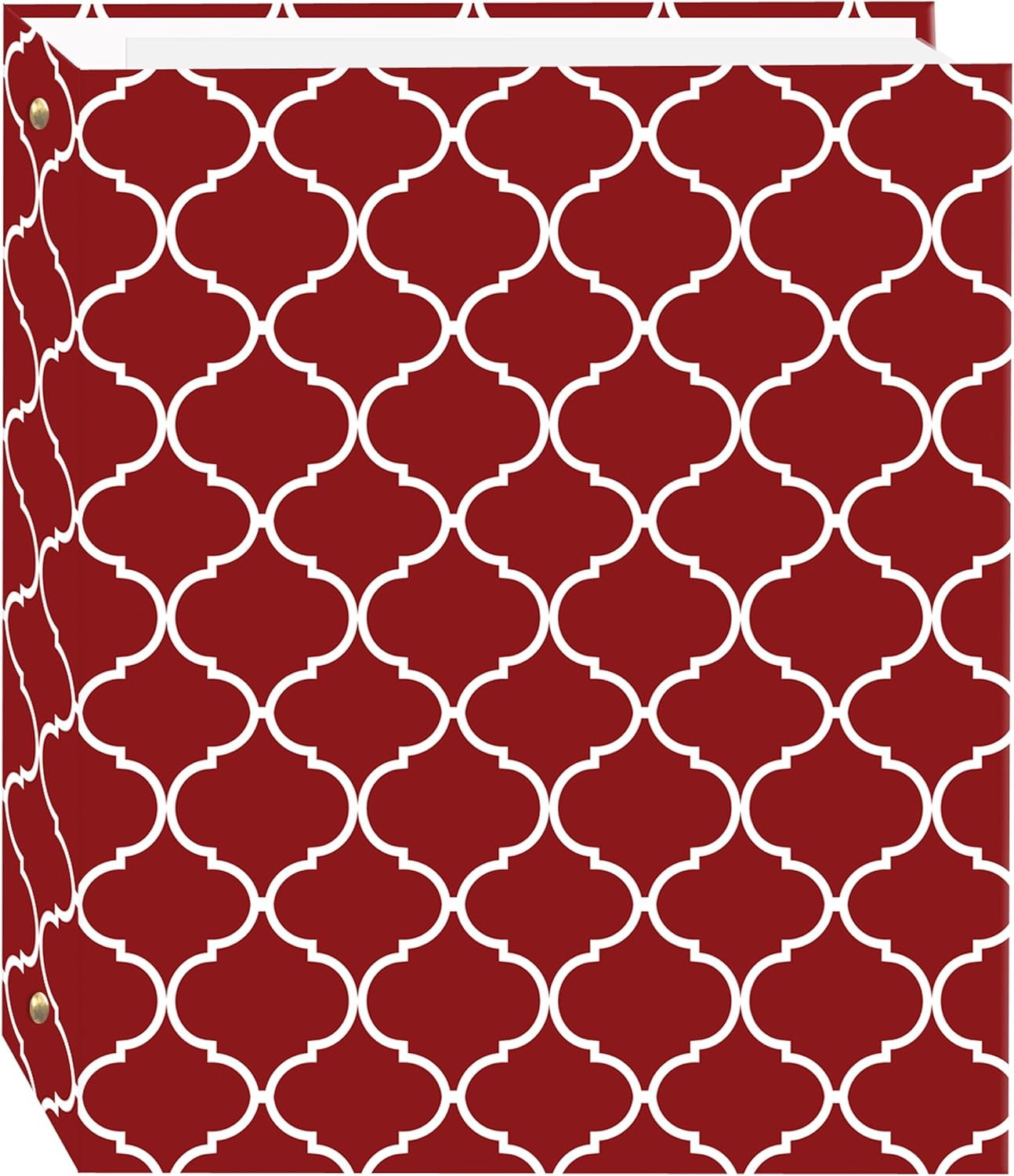 Magnetic Self-Stick 3-Ring Photo Album 100 Pages (50 Sheets), Elegant Diamonds Design
