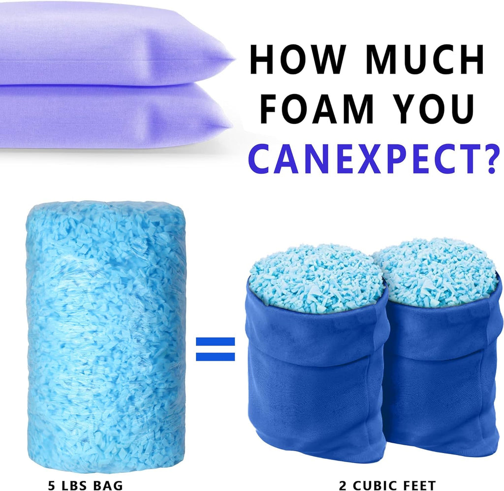 10 LBS Bean Bag Filler,Comfortable and Soft Bean Bag Chair Filler, Memory Foam Stuffing for Cooling Pillow,Beanbag，Dog Bed,Couch Stuffing Fill for Cushions，Arts, Crafts, and Sewing