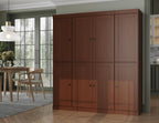 Palace Imports Solid Wood Storage Cabinet – 71.5" H x 65" W - Tall Kitchen Pantry Cabinet w/ 8 Shaker Doors, 2 Drawers & 12 Adjustable Shelves – Mocha, Cupboard, 100% Eco-Friendly Wood, Made in Brazil