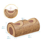 ECR4Kids SoftZone Tree Log Saddle Bench, 12in, Kids Bench, Chocolate