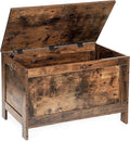 HOOBRO Toy Box, Retro Wooden Look Storage Chest with Safety Hinge, Entryway Storage Bench Supports 220 lb, 29.9 x 15.7 x 18.9 Inches Toy Chest Organizer, Easy Assembly (Rustic Brown) BF75CW01G2
