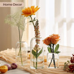 ComSaf Small Flower Vase Set of 12, Glass Bud Vases in Bulk, Clear Vases for Flower, Decor Centerpiece for Bathroom, Decorative Vases for House Warming, Valentines' Day, Mother's Day, Thanksgiving Day