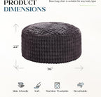 Hobestluk Bean Bag Chairs Beanbag Chair with Filler Adult Bean Bags with Fluffy & Machine Washable Cover, Giant Bean Bag Chairs for Aduts (Dark Grey, 3FT-36" x 36" x 22")