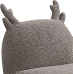21.5" W Brown Chenille Deer Shaped Chair