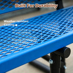 ZeHuoGe 72" Heavy Duty Metal Picnic Bench for 3-4 Adults, 882 LBS Outdoor Bench with Diamond Mesh Top – for Garden, Patio, Park, School, Commercial