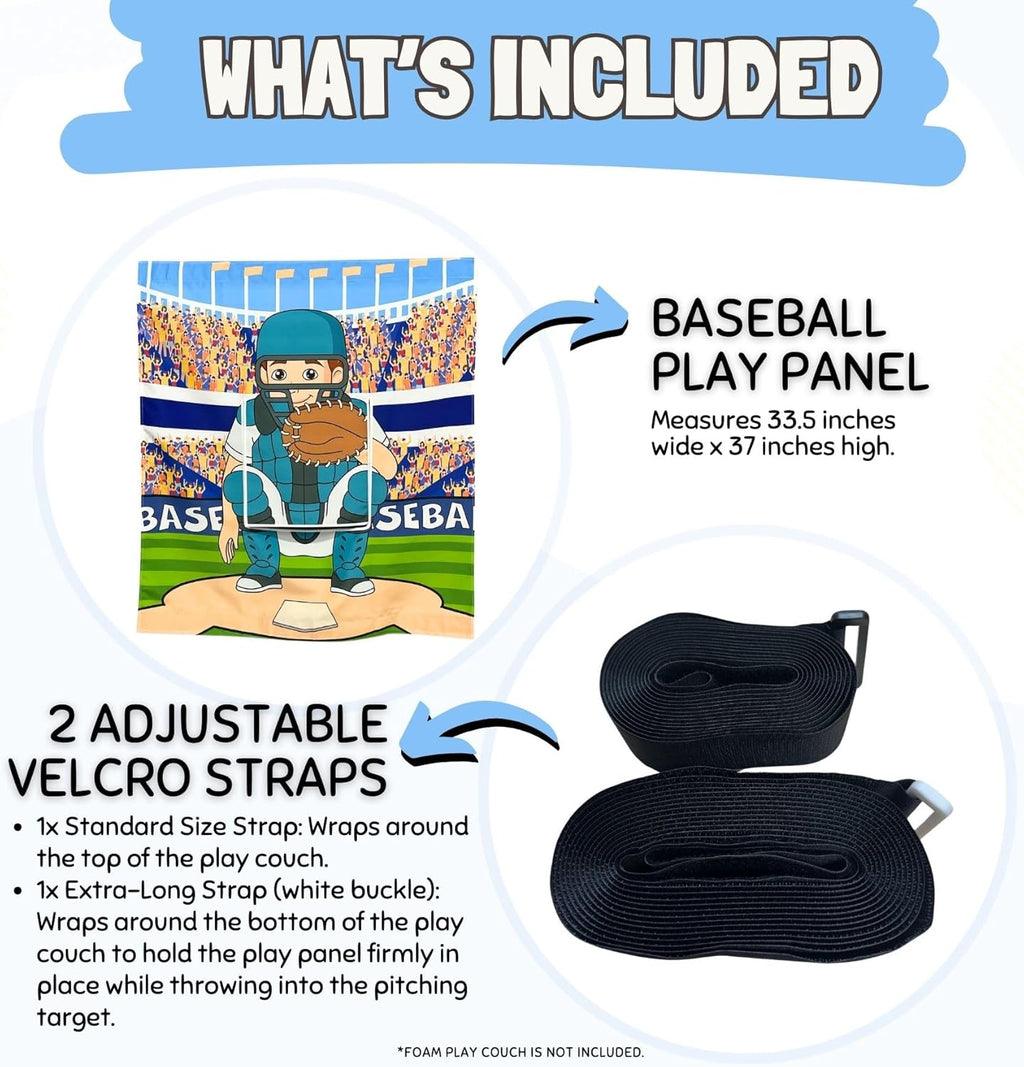 Couch Swag Play Panel for Childrens Foam Sofa Kids Couch (Baseball)