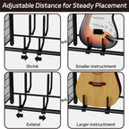 YAKANJ End Table with Guitar Stand,Record Player Stand,Vinyl Records Storage,2-Tier Guitar Stand for Acoustic,Turntable Stand for Music Studio,Grey