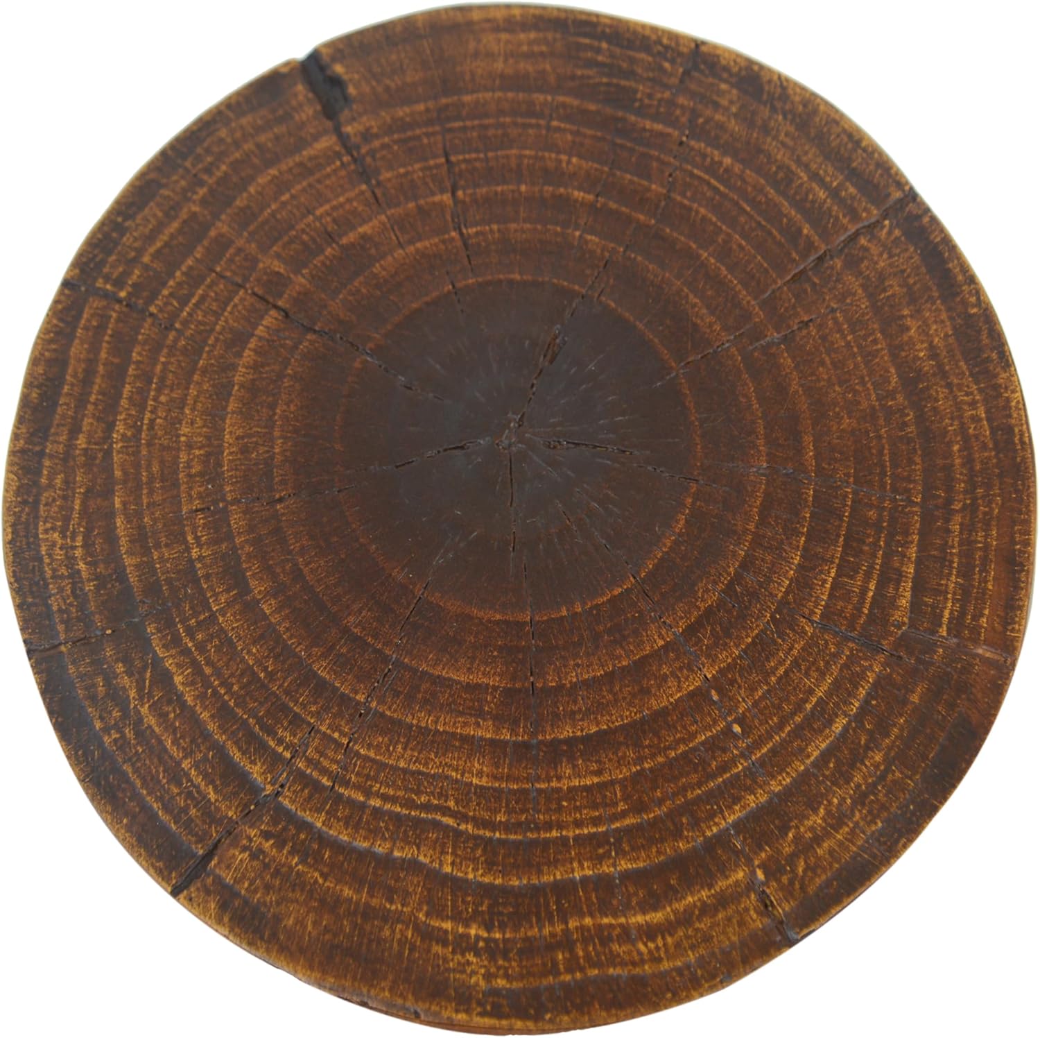 ø11.6'' Side Table End Table for Living Room, Modern Farmhouse Countryside Style, Magnesium Oxide & Lightweight Concrete Material for Indoor & Outdoor, No Assembly, Wood Grain, Antique Brown