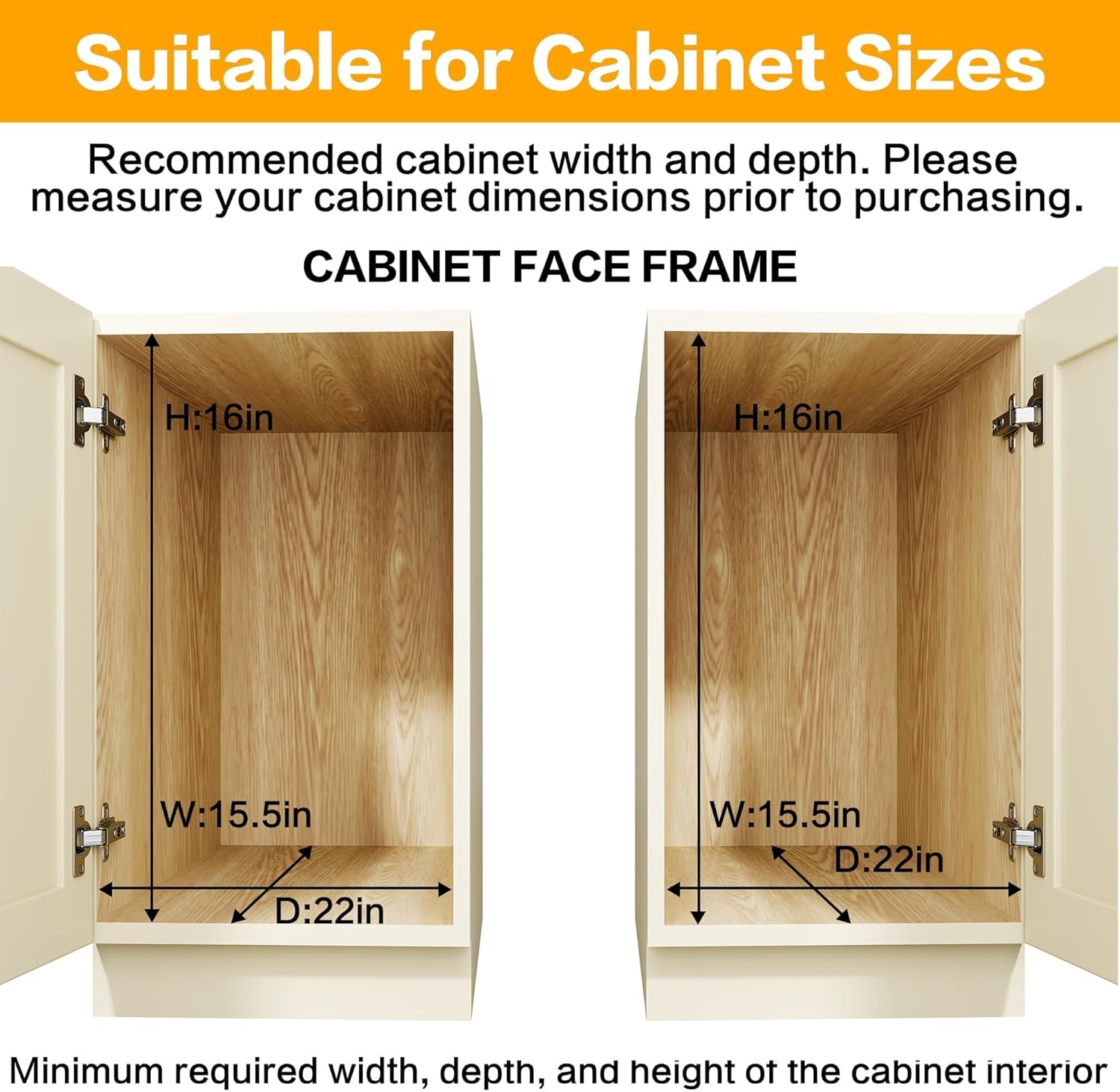 2-Tier Kitchen Cabinet Pull Out Shelf and Drawer Organizer Slide Out Pantry Storaqe Basket in Multiple Sizes (14" W x 21" D)
