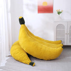 Banana Chaise Lounge Sofa Chair for Living Room, Bean Bag Chair with Ottoman, Floor Sofa Bed with Footrest, Comfy Convertible Lounger, Plush Couch for Bedroom, Dorm (Yellow, King)