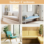 Waterproof Custom Size Bench Cushions for Indoor Outdoor Furniture, Bay Window Seat Cushions Indoor, Custom Cushions for Breakfast/Reading Bench Nook/Dining Entryway Mudroom Bench, Anti-Slip/Scratch