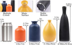 Ceramic Bud Vases Set of 4, Minimalism Style Vases for Rustic Home Decor, Black Yellow Orange Blue Vase, Multi-Color Ceramic Decorative Vases for Modern Home Decor, Floral Arrangements, Centerpieces